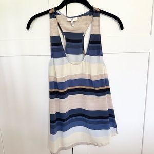 Joie Drew Striped Silk Tank Top Blouse Small S